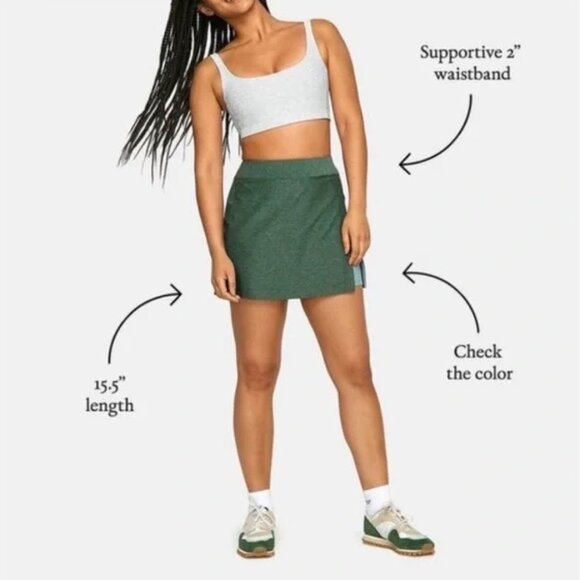 Outdoor Voices Court Skort Green Hunter/Slate - Picture 5 of 6